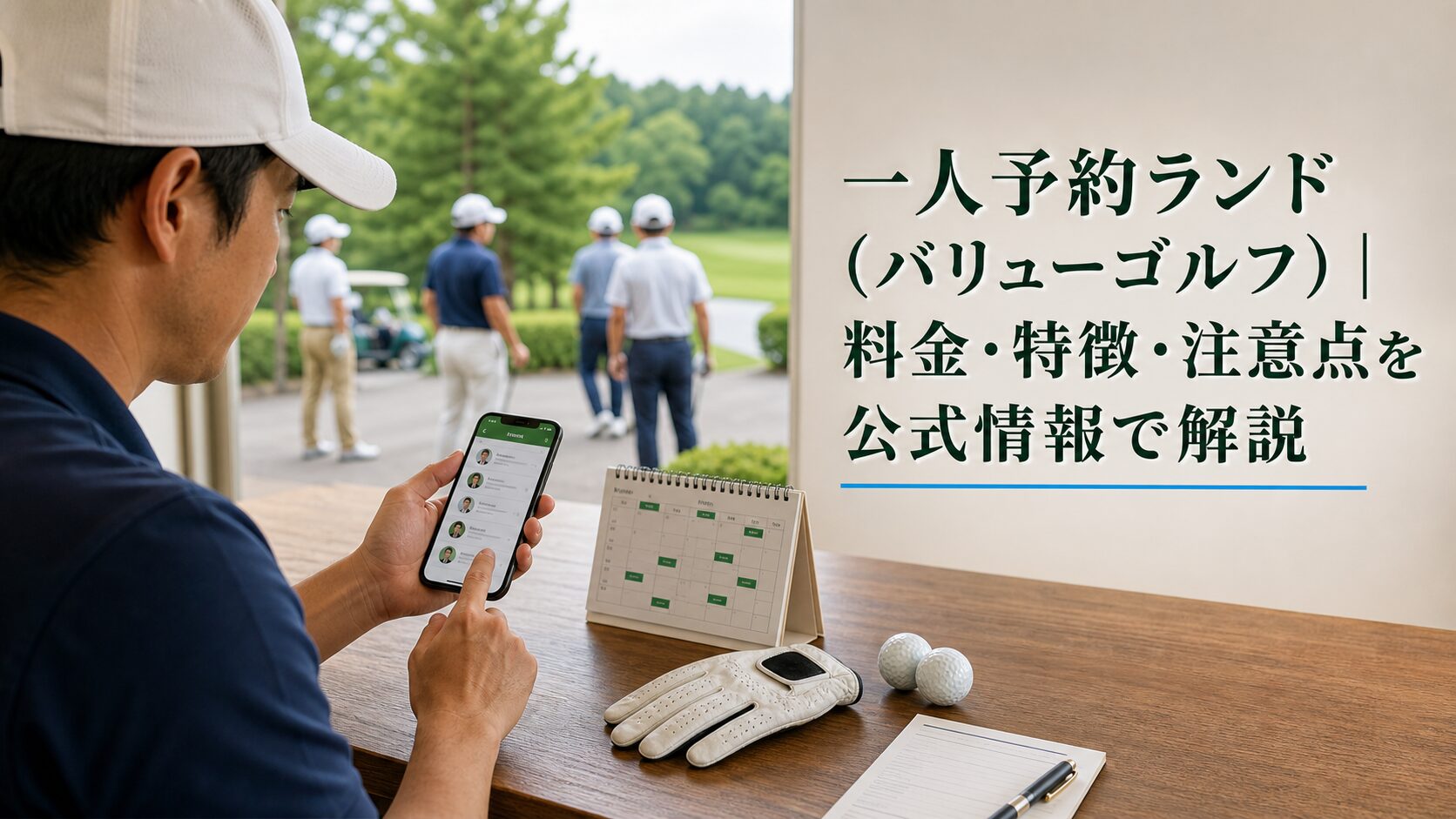 一人予約ランド（バリューゴルフ）｜料金・特徴・注意点を公式情報で解説のアイキャッチ画像