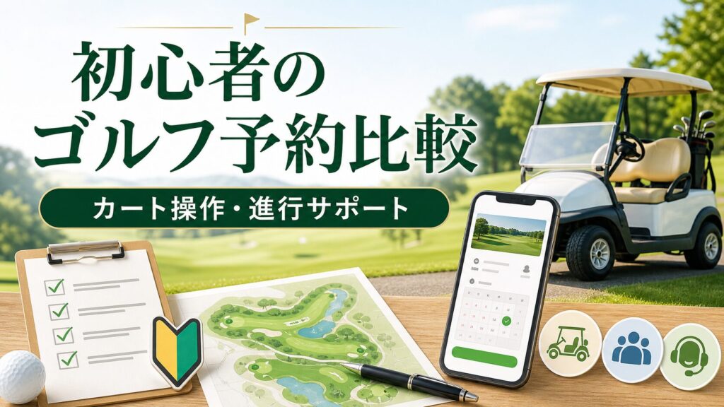初心者のカート操作・進行サポートで見るゴルフ場予約サービス比較のアイキャッチ画像