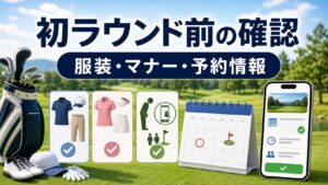 初ラウンド前の確認事項で見るゴルフ場予約サービス比較のアイキャッチ画像