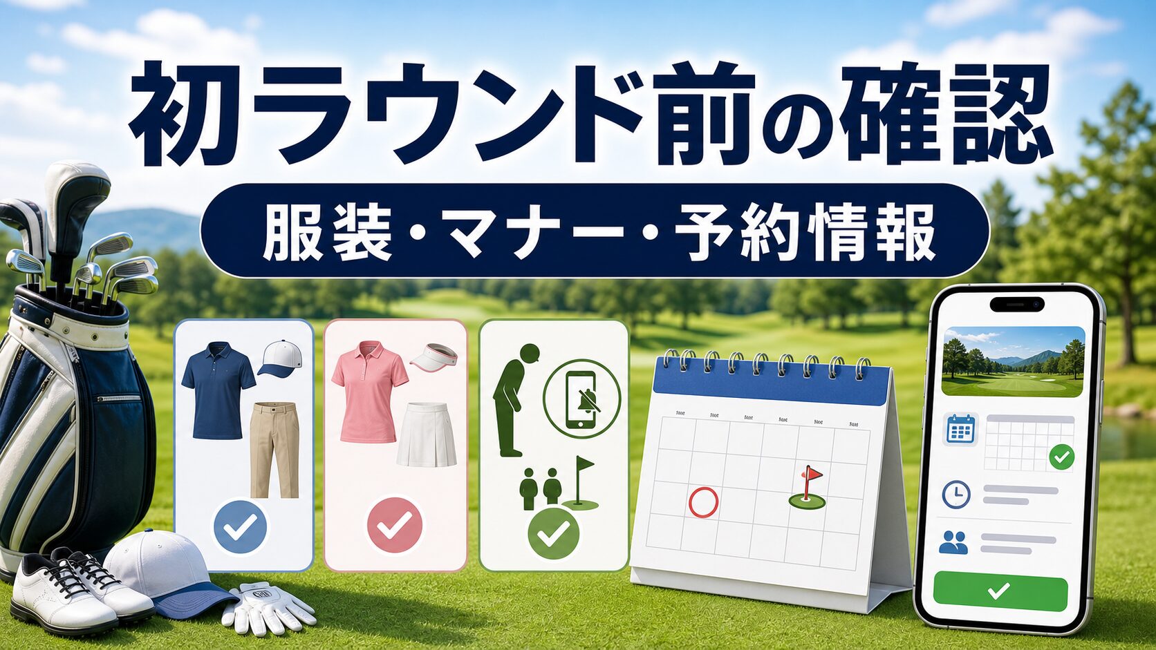 初ラウンド前の確認事項で見るゴルフ場予約サービス比較のアイキャッチ画像
