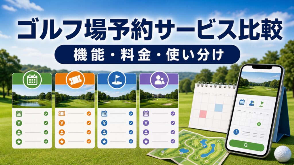 GDOゴルフ場予約｜楽天GORA・じゃらんゴルフ・PGM Webとの違いを比較のアイキャッチ画像