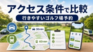 アクセス条件で選ぶゴルフ場予約サービス比較のアイキャッチ画像