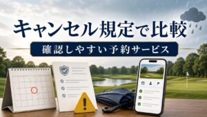 キャンセル規定の確認しやすさで選ぶゴルフ場予約サービス比較のアイキャッチ画像