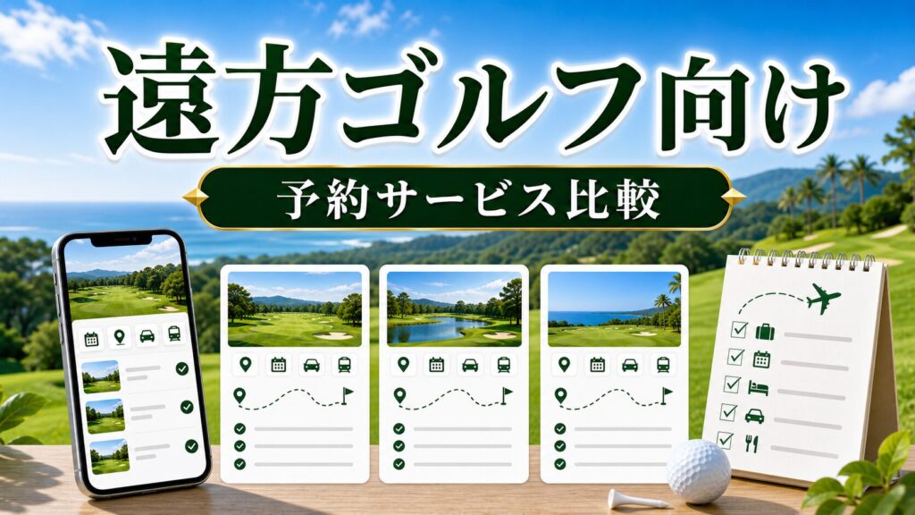 遠方ゴルフ向け予約サービス比較のアイキャッチ画像