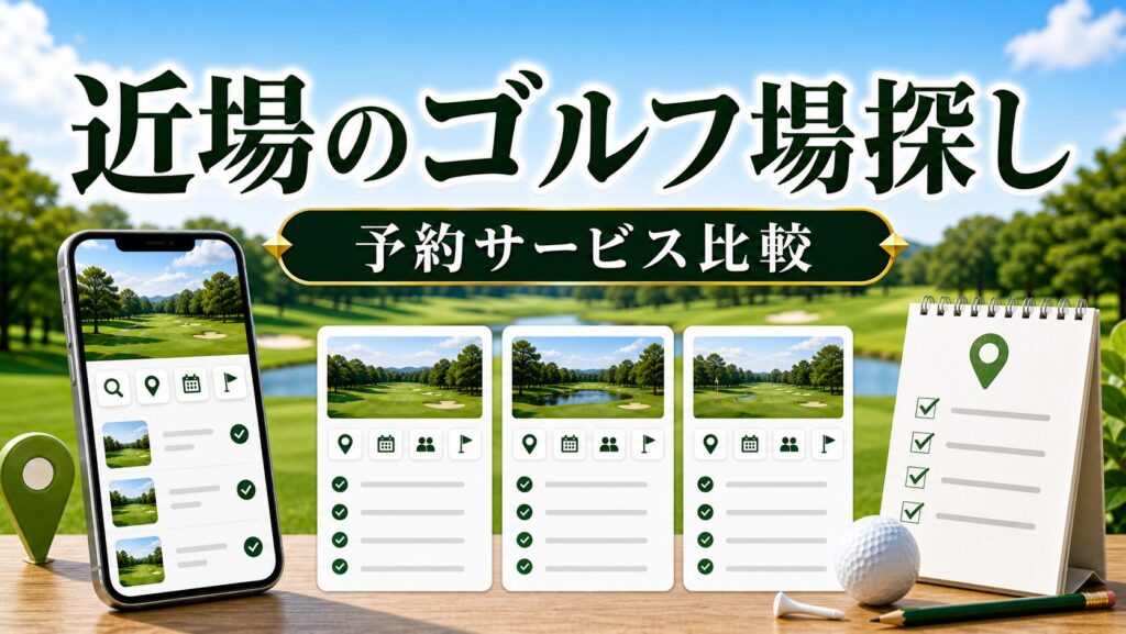 近場のゴルフ場探しに使いやすい予約サービス比較のアイキャッチ画像