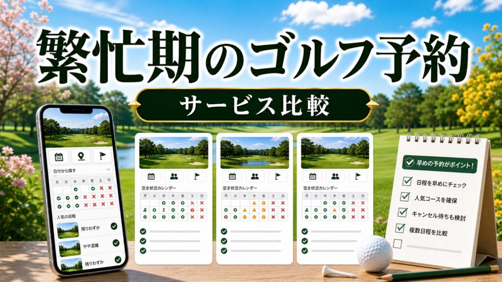 繁忙期のゴルフ場予約サービス比較のアイキャッチ画像