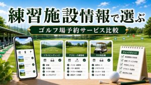 練習施設情報で選ぶゴルフ場予約サービス比較のアイキャッチ画像
