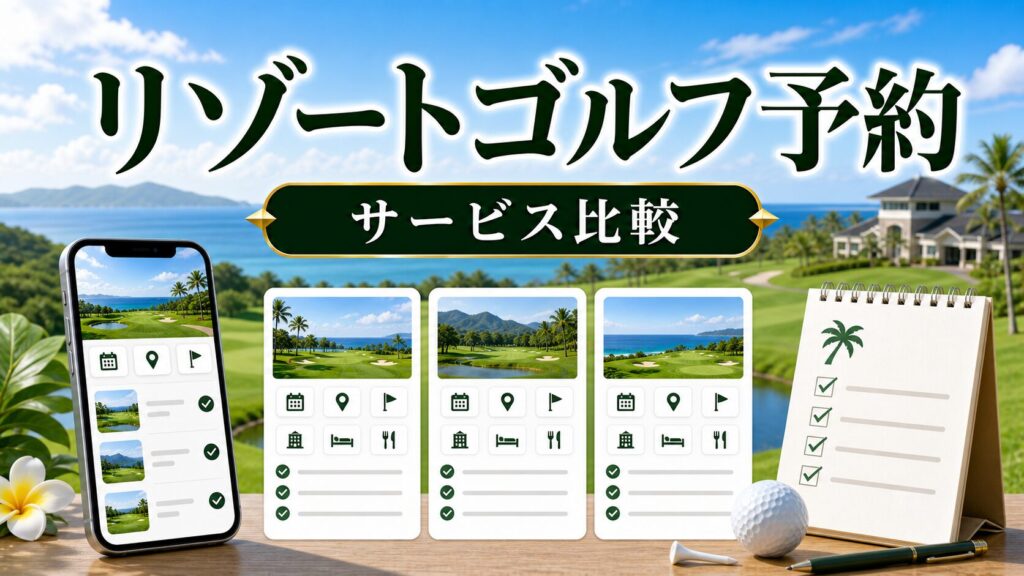 リゾートゴルフ予約サービス比較のアイキャッチ画像
