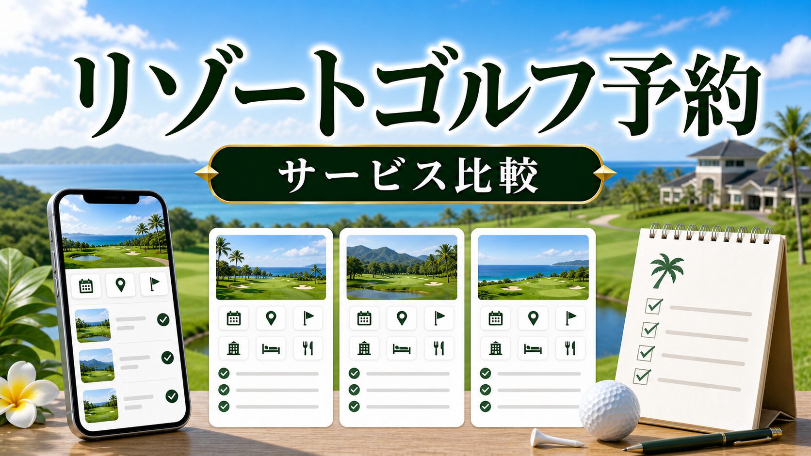 リゾートゴルフ予約サービス比較のアイキャッチ画像
