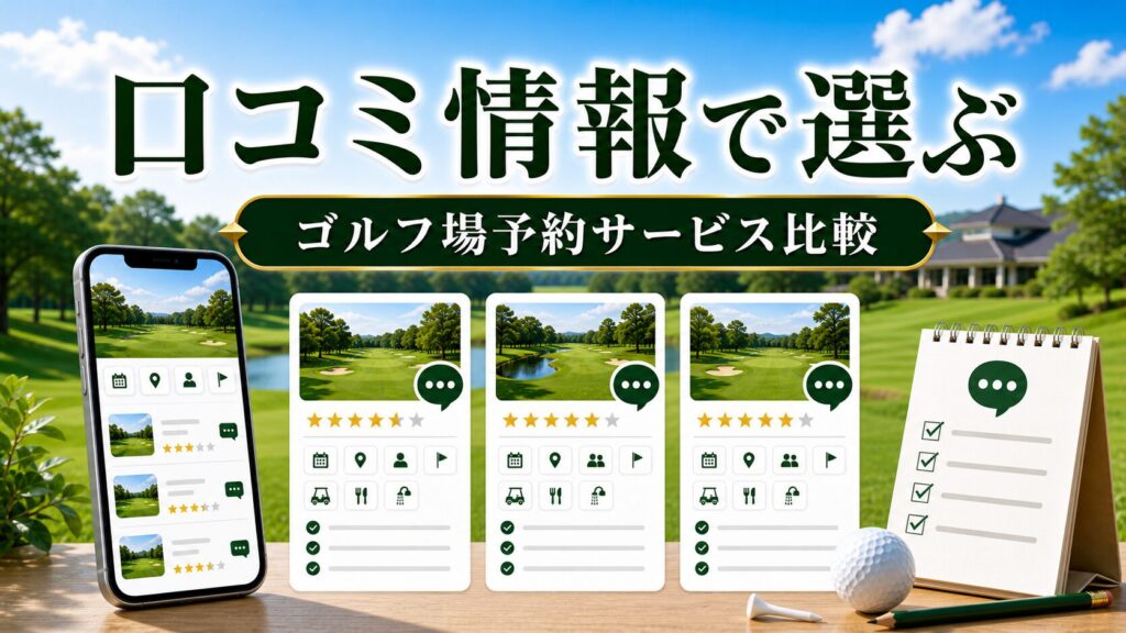 口コミ情報で選ぶゴルフ場予約サービス比較のアイキャッチ画像