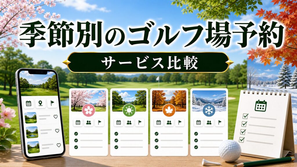 季節別のゴルフ場予約サービス比較のアイキャッチ画像