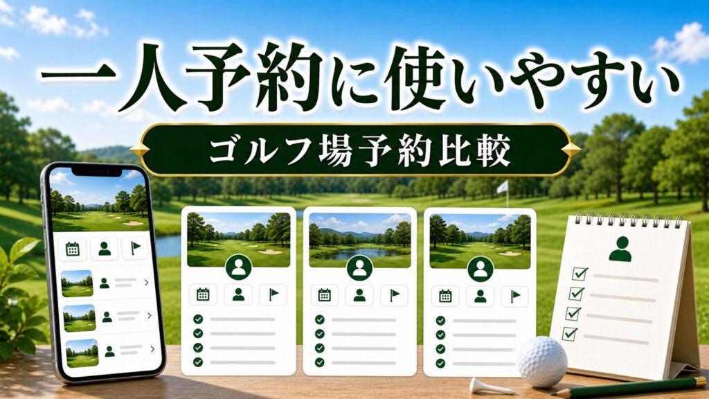 一人予約に使いやすいゴルフ場予約サービス比較のアイキャッチ画像