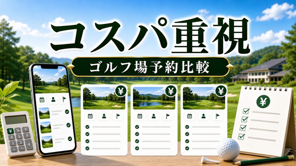 コスパ重視のゴルフ場予約サービス比較のアイキャッチ画像