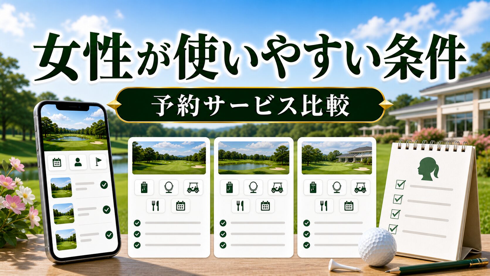 女性が使いやすい条件を確認する予約サービス比較のアイキャッチ画像