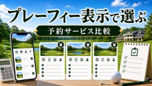 プレーフィー表示で選ぶゴルフ場予約サービス比較のアイキャッチ画像