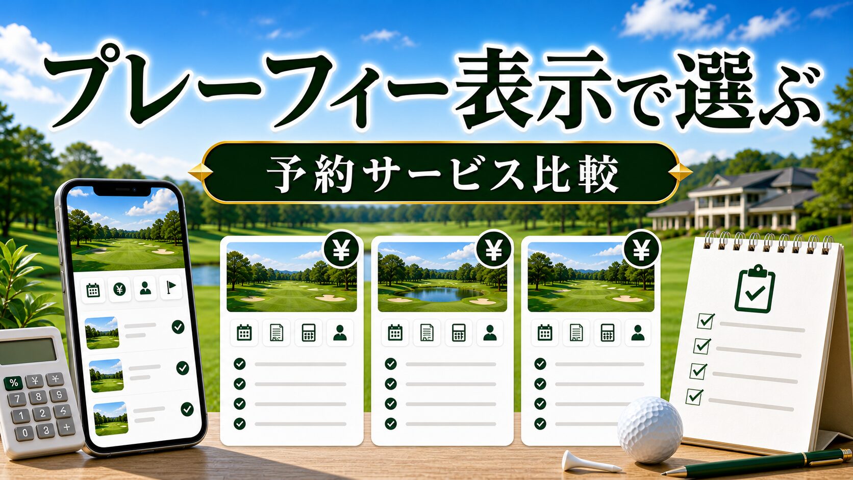 プレーフィー表示で選ぶゴルフ場予約サービス比較のアイキャッチ画像